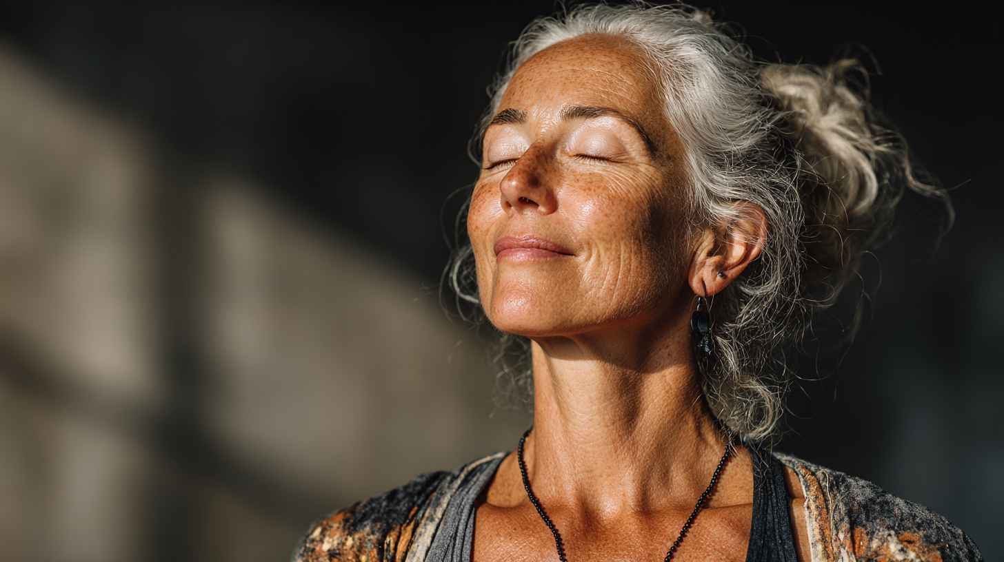 Усміхнена людина середнього віку робить перші кроки до здорового способу життя